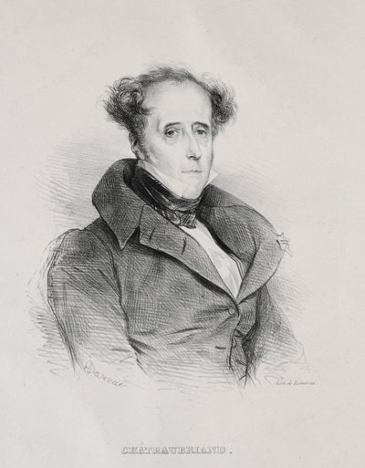 Francois René Auguste Victome de Chateaubriand. od Achille Devéria