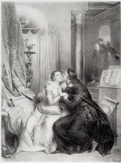 Heloise a Abelard od Achille Devéria