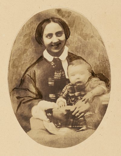 [Portrét Marie Devéria se synem] od Achille Devéria