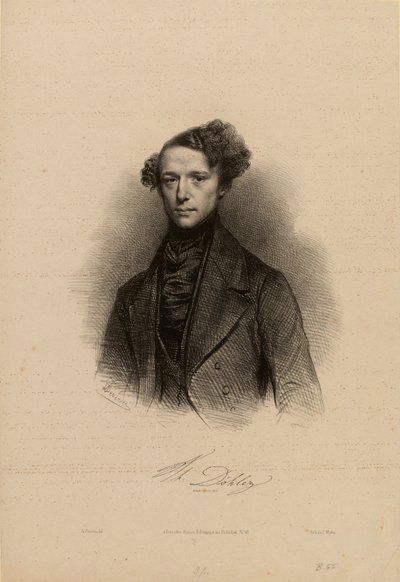 Portrét skladatele Theodora Döhlera 1814-1856. od Achille Devéria
