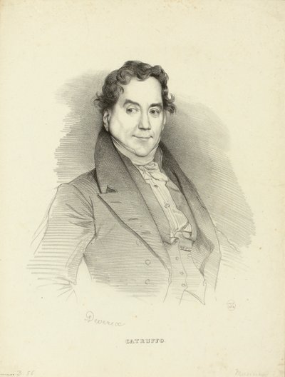 Portrét zpěváka a skladatele Gioseffo Catrufo 1771-1851, 1830. od Achille Devéria