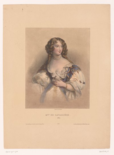 Portrét Louise de La Valliere Slečna de Lavallière, 1667 (titul na předmětu) od Achille Devéria