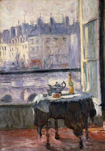 Zátiší u otevřeného okna; Příroda Morte a la Fenetre Ouverte od Achille Emile Othon Friesz