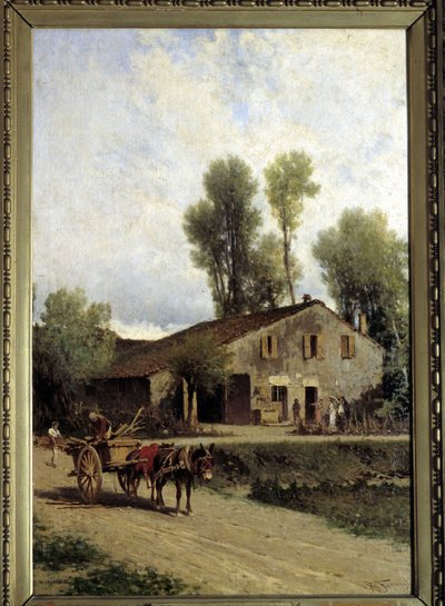Rodiště Giuseppe Verdiho v Roncole di Busseto od Achille Formis Befani