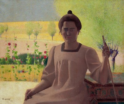 Contrejour - Portrét umělcovy manželky od Achille Lauge