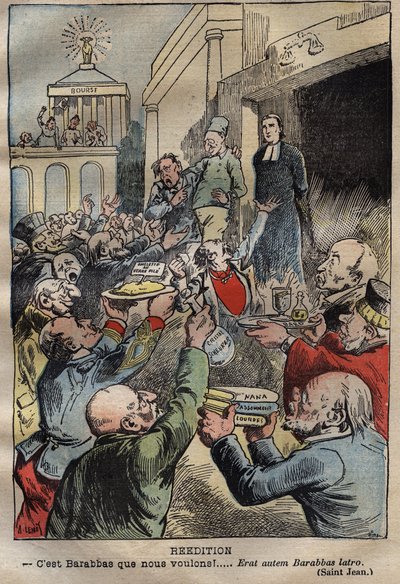 Dreyfus case - Reissue - Barabbas we want!... Erat autem Barabbas latro - ilustrace Achille Lemot (1846-1909) - 