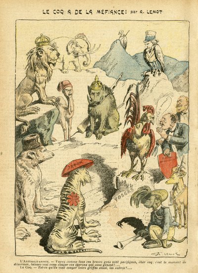 Ilustrace Achille Lemot (1846-1909) v Le Pelerin od Achille Lemot