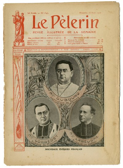 Ilustrace Achille Lemot (1846-1909) pro obálku Le Pelerin, 26/08/06 - New English Eveques - Náboženská víra, Katolický katolicismus - Eveques od Achille Lemot