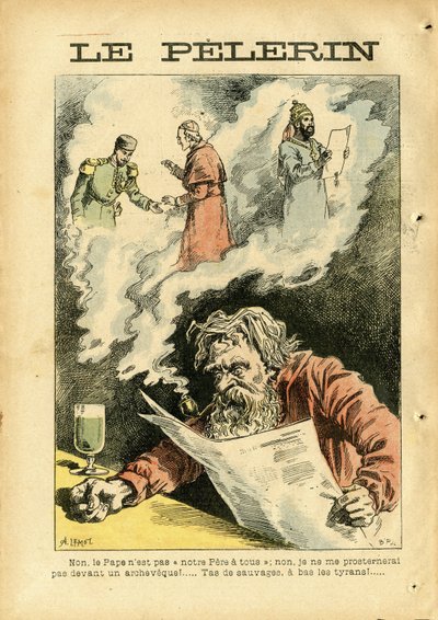 Ilustrace Achille Lemot (1846-1909) v Le Pelerin od Achille Lemot