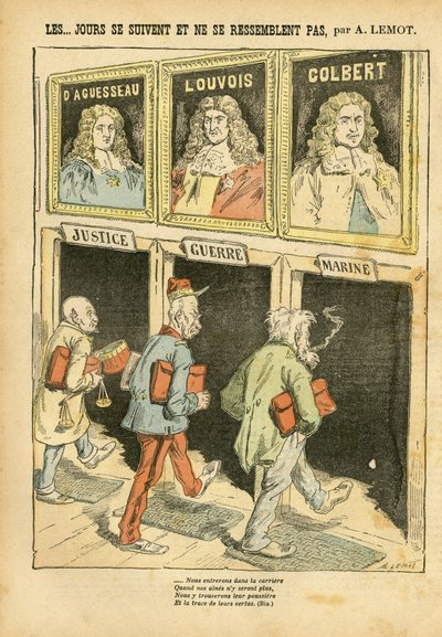 Ilustrace Achille Lemot (1846-1909) v Le Pelerin od Achille Lemot