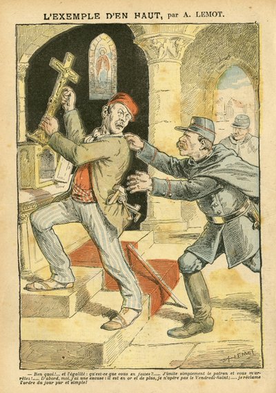 Ilustrace Achille Lemot (1846-1909) v Le Pelerin od Achille Lemot