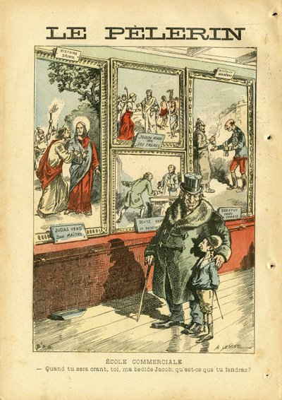 Ilustrace Achille Lemot (1846-1909) v Le Pelerin od Achille Lemot