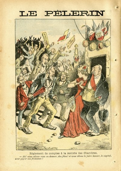 Ilustrace Achille Lemot (1846-1909) v Le Pelerin od Achille Lemot