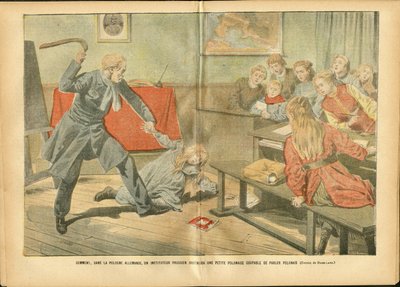 Ilustrace Achille Lemot (1846-1909) v Le Pelerin, 2.12.06 - Výuka, Polsko, Trest - Učitel od Achille Lemot