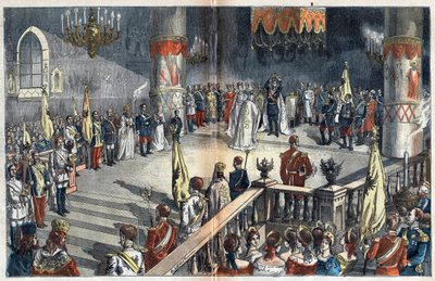 Korunovace cara Mikuláše II od Achille Lemot
