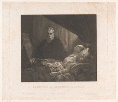 Il Tintoretto zobrazuje svou dceru na smrtelné posteli Le Tintoret au lit de mort de sa fille (název na objektu) od Achille Louis Martinet