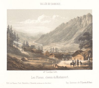 Pohled na horský průsmyk Col de Balme Col de Balme (titul na objektu) Memory of Chamonix-Mont-Blanc (název série) Museum du Mont-Blanc (název série na objektu) od Ad. Cuvillier