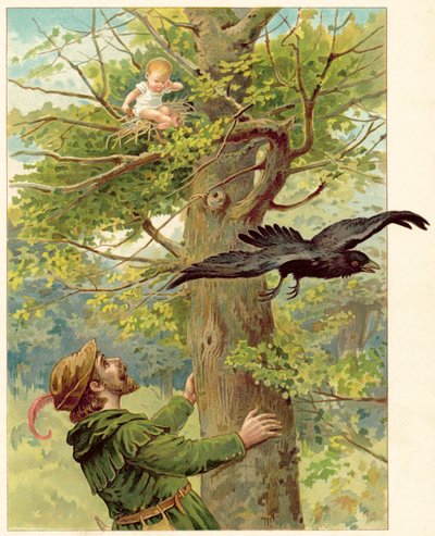 Find-Birdie in the Tree (chromolitho) od Ada Dennis