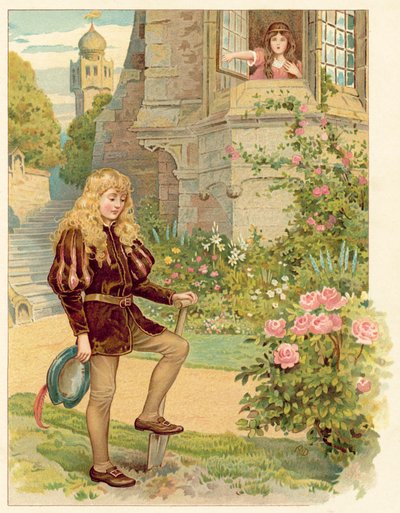 Princ se zlatými zámky (chromolitho) od Ada Dennis