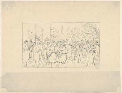 Volby v Baltimoru, listopad 1862 z Confederate War Etchings, 1861-63. od Adalbert John Volck