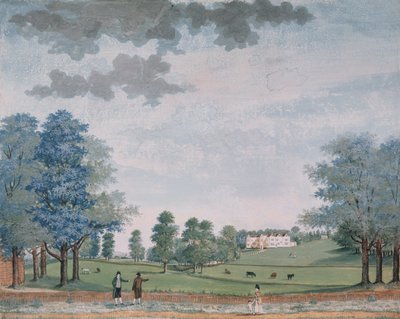 Velký dům a park v Chawton, c.1780 od Adam Callander