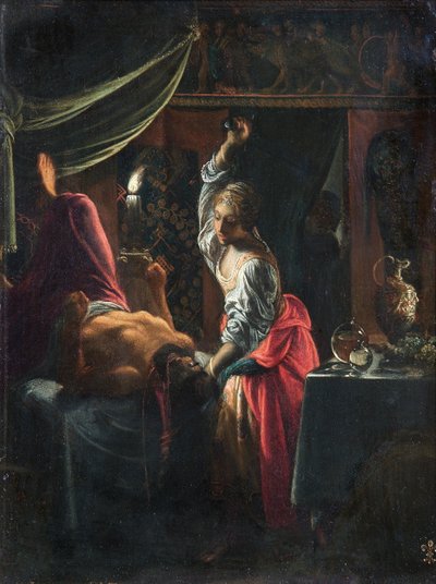 Judith Slaying Holofernes, kolem 1601-03 (olej na mědi) od Adam Elsheimer