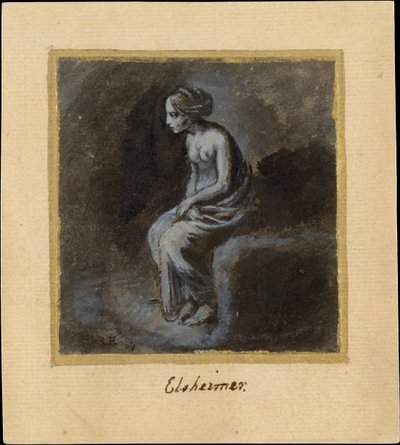 Sedící mladá žena, konec 16.-začátek 17. století. od Adam Elsheimer