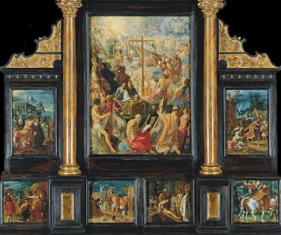 Frankfurtský oltářní obraz Povýšení pravého kříže od Adam Elsheimer