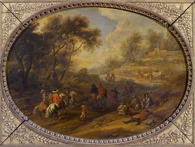 Vojenský konvoj od Adam Frans van der Meulen