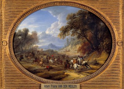 Přepadení konvoje lupiči Obraz Adam Van der Meulen (1632-1690) (ek.flam.) Ne 0,2x0,27 m od Adam Frans van der Meulen