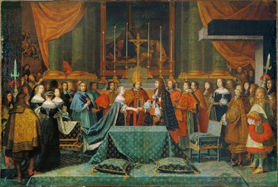 Oslava svatby Ludvíka XIV. a Marie Terezie Rakouské (malba na plátně) od Adam Frans van der Meulen