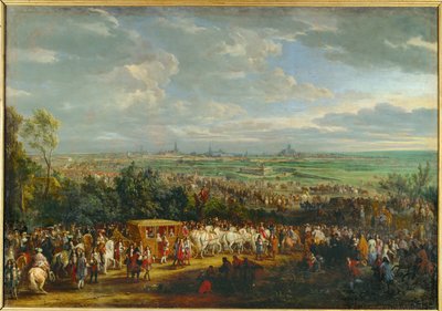 Vjezd Ludvíka XIV. a Marie Terezie Rakouské do Arrasu... (malba na plátně) od Adam Frans van der Meulen