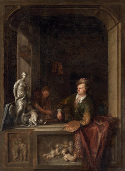 Umělec ve svém ateliéru od Adam Johann Braun