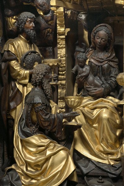 Klanění tří králů, detail od Adam Kraft