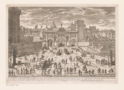 Pohled na Porte Saint-Antoine La Porte St. Antoine (...) (název na objektu) od Adam Perelle