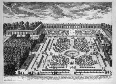 Chateau de Trianon, zahrady Petit Trianon u královského paláce ve Versailles od Adam Perelle