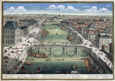 Le pont Royal des Tuileries – v „“Paříži““ od Perelle od Adam Perelle
