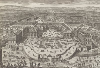 Celkový pohled na palác ve Versailles, 80. léta 17. století, 80. léta 17. století. od Adam Perelle