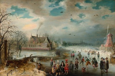 Bruslení na řece Frozen Amstel od Adam van Breen