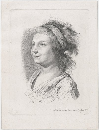 Portrét Marie Anny Schaubach, 1785. od Adam von Bartsch