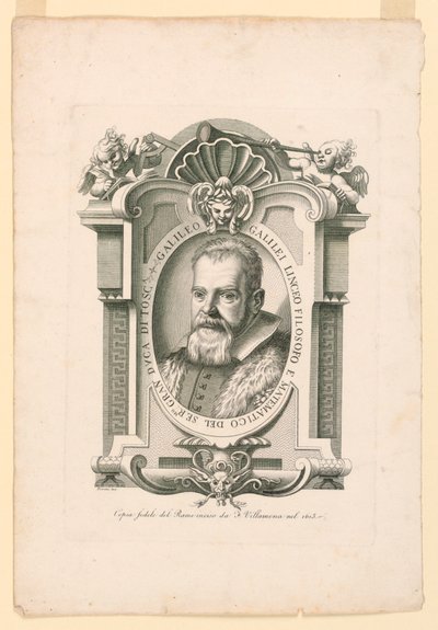 Portrét Galileo Galilei (1562-1642) od Adamo Fioroni, active first half of 19th century