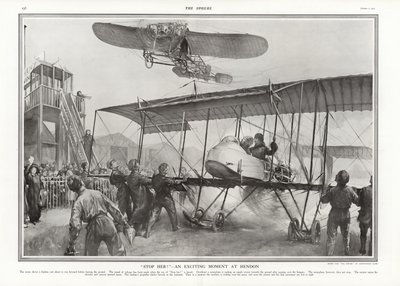 Blízko nehody na letišti Hendon, 1913. od Addison Thomas Millar