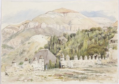 Kostelní uzávěr, Metztitlán, Hidalgo, Mexiko (akvarel) od Adela Breton