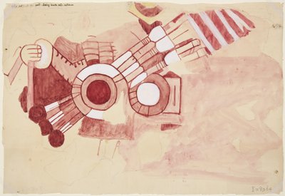 Kopie fragmentu malby z Casa de Barrios, Teopancaxco, Teotihuacan, stát Mexiko od Adela Breton