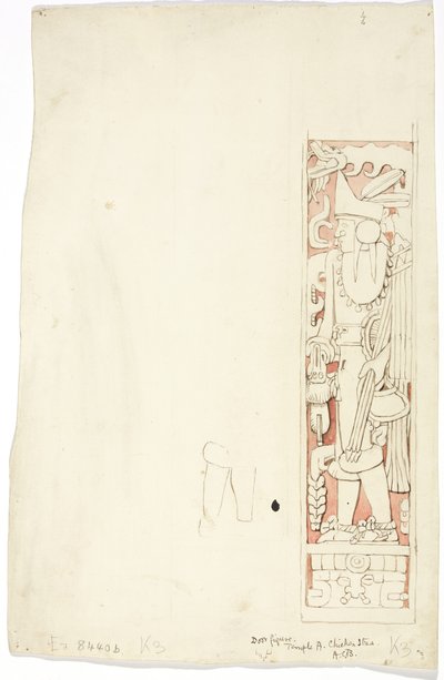 Dveřní zárubeň K3 v chrámu A, Chichen Itza, Yucatan, Mexiko od Adela Breton