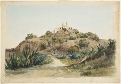 Velká pyramida a kostel, Cholula od Adela Breton