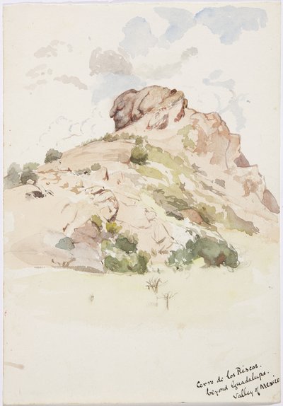 Pohled - Cerro de los Riscos, za Guadalupe, Mexiko (akvarel) od Adela Breton