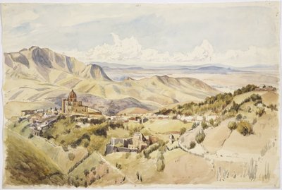 Pohled poblíž Guanajuato, stát Guanajuato, Mexiko (akvarel) od Adela Breton