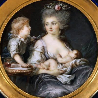 Madame Mitoire a její děti. od Adelaide Labille-Guiard