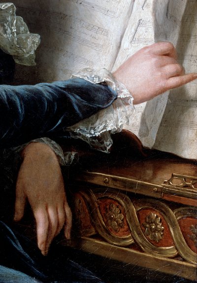 Comtesse de Selve Making Music, detail, 1787. od Adelaide Labille-Guiard